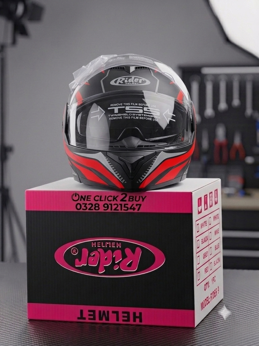 : Rider 3-in-1 Professional Modular Flip-Up Motorcycle Helmet