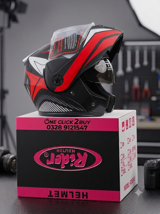 : Rider 3-in-1 Professional Modular Flip-Up Motorcycle Helmet