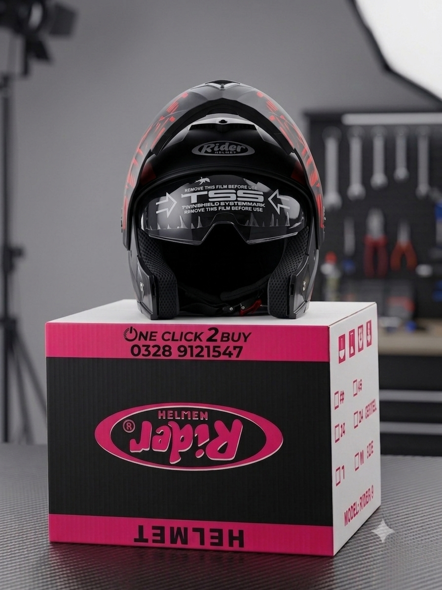 : Rider 3-in-1 Professional Modular Flip-Up Motorcycle Helmet