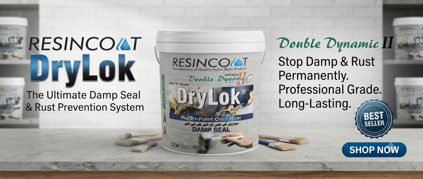 First Time In Pakistan Resincoat DryLok Damp Seal - 21st Century Double Dynamic Hydro Paint Over Rust