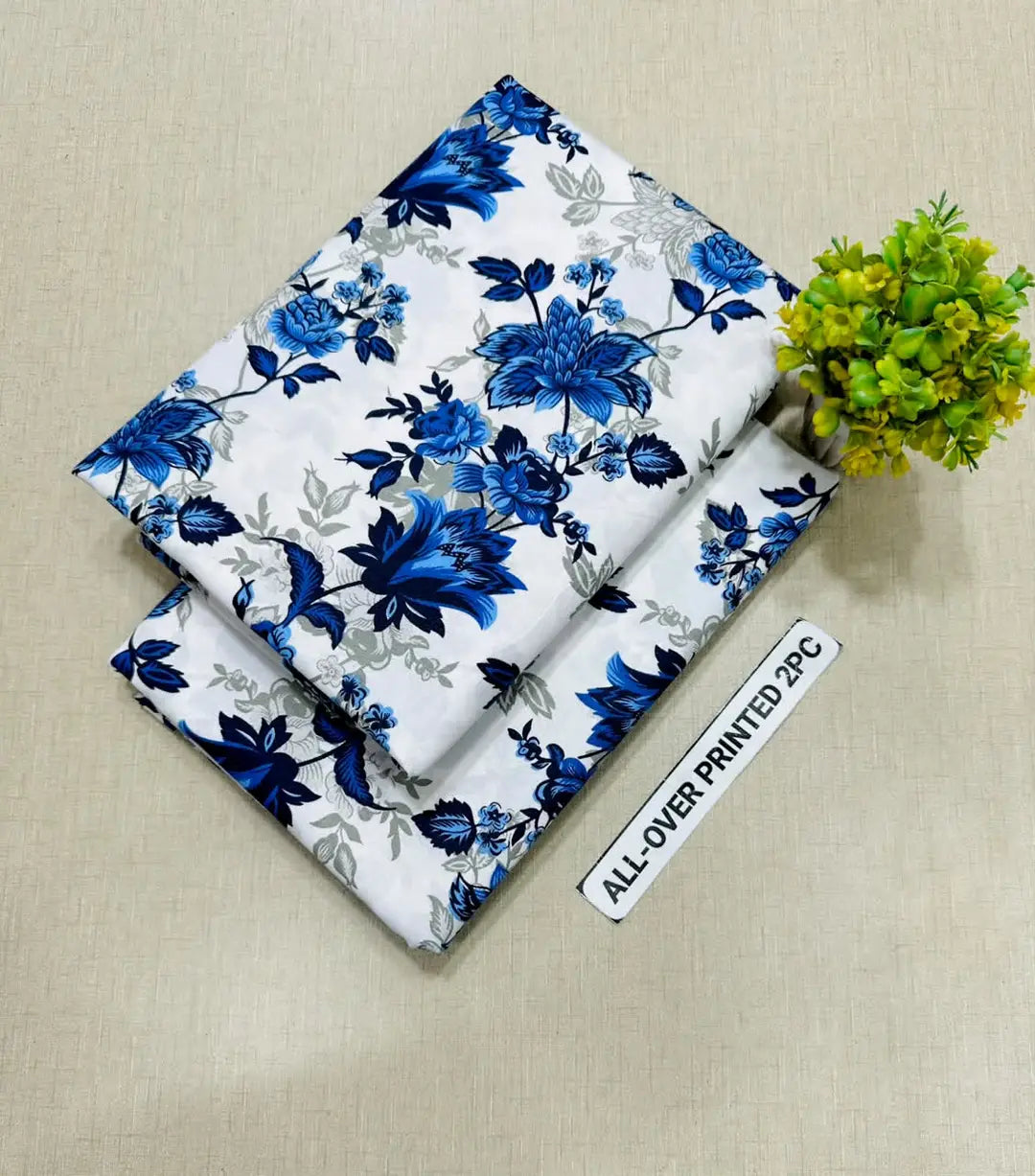 Women  Printed 2 Pcs Suit Micro Polo Cotton