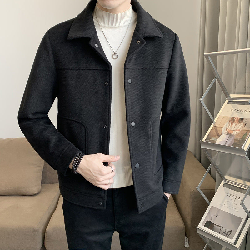 Men's Slim Fit Woolen Jacket Winter Korean Style