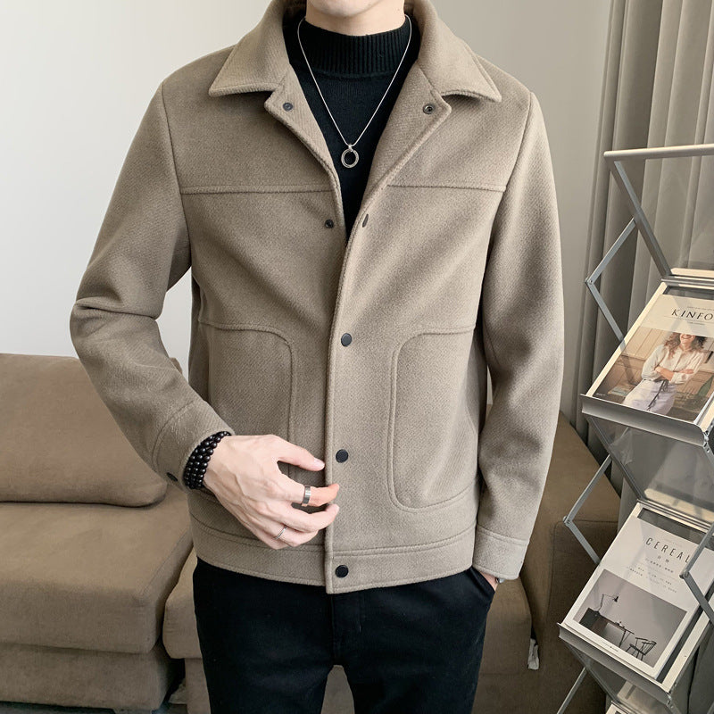 Men's Slim Fit Woolen Jacket Winter Korean Style